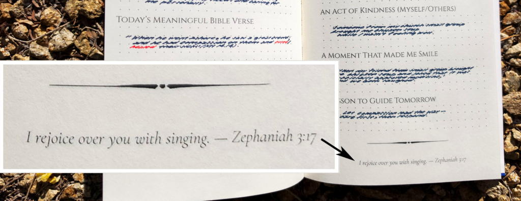 'Jesus Speaking to Me' Prayer & Gratitude Journal Features verse on bottom