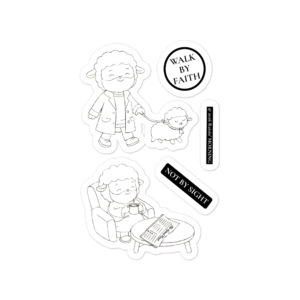 jesus walkin’ his sheep & readin’ the good news decals
