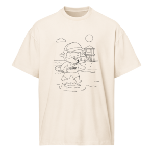 sea life oversized men’s box tee