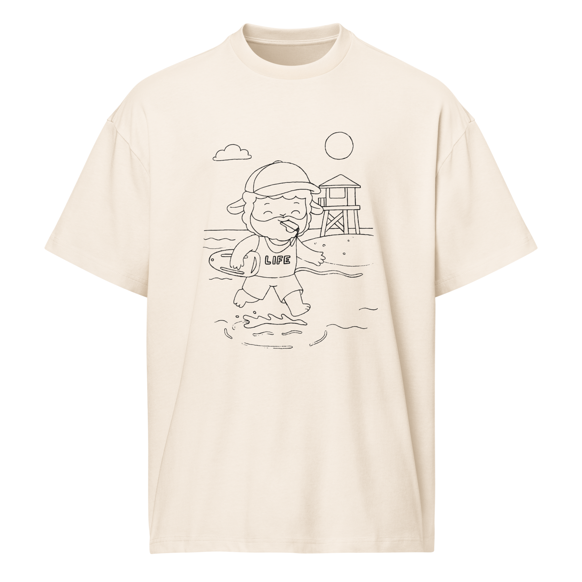sea life oversized men’s box tee sea life oversized men’s box tee