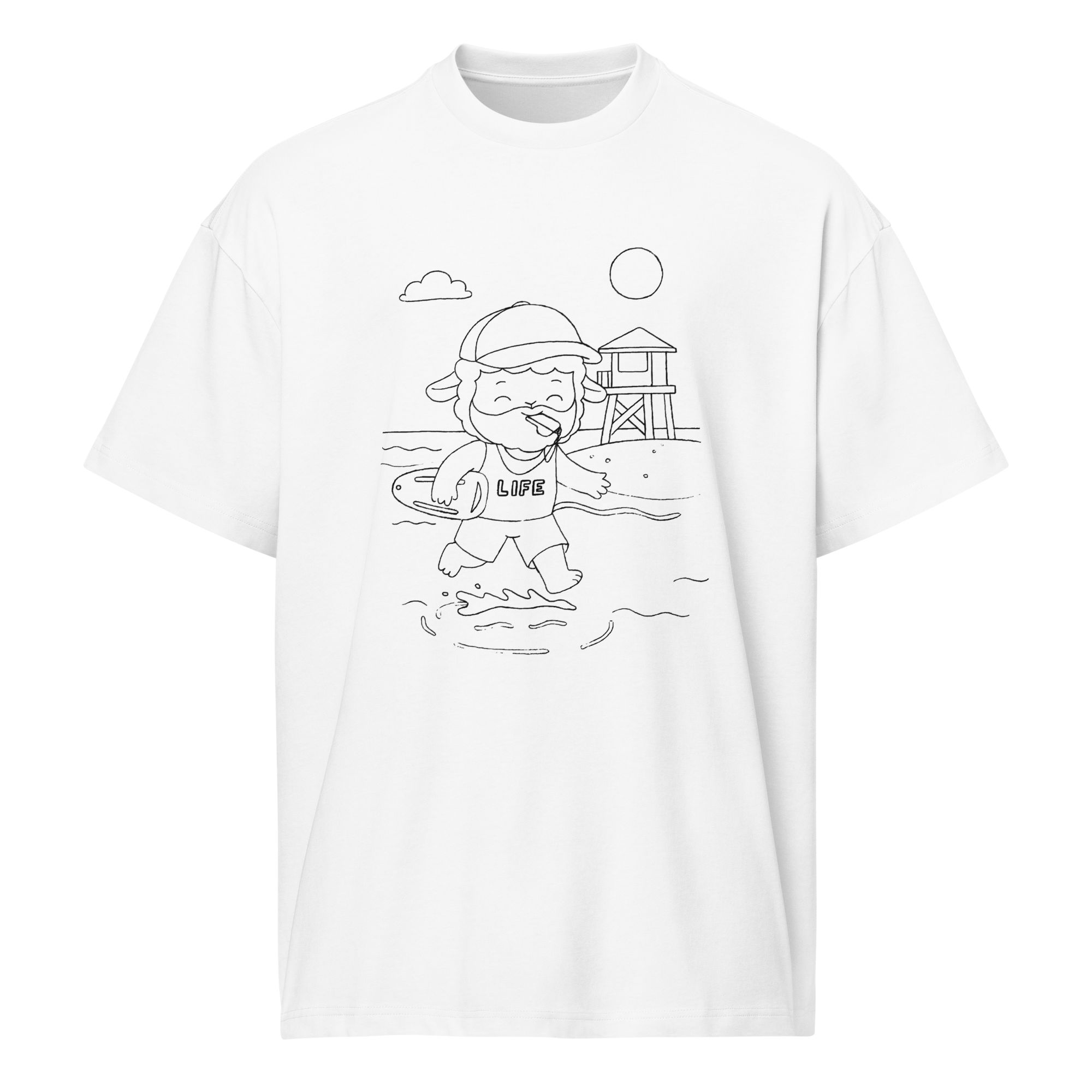 sea life oversized men’s box tee sea life oversized men’s box tee